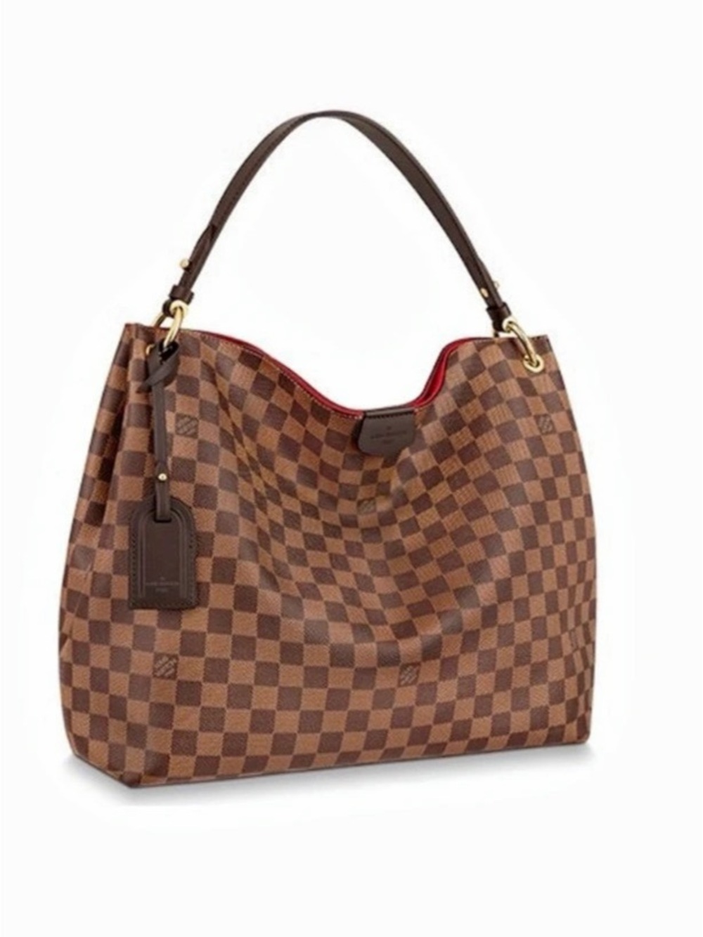 LV Graceful MM Damier Ebene Hobo Bag Brown & Blue